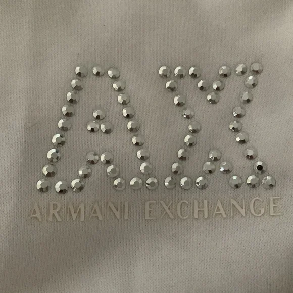 Armani Exchange Bedazzled Joggers White Size M - Picture 3 of 5